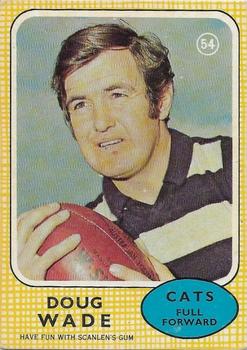 1970 Scanlens VFL #54 Doug Wade Front
